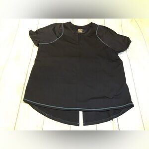 Lucky in love navy blue woman’s activewear shirt size medium